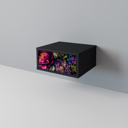 BLOOMING ELEGANCE Nattduksbord i svart finish