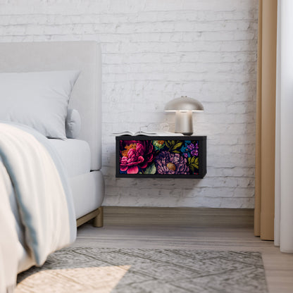 BLOOMING ELEGANCE Nattduksbord i svart finish