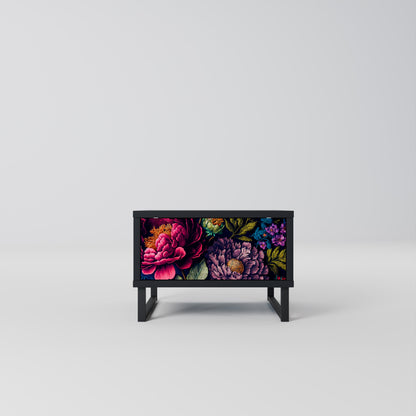 BLOOMING ELEGANCE Nattduksbord i svart finish