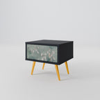 NIGHT LADY Nightstand in Black Finish
