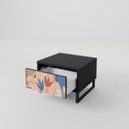 PASTEL DESTINY Nightstand in Black Finish