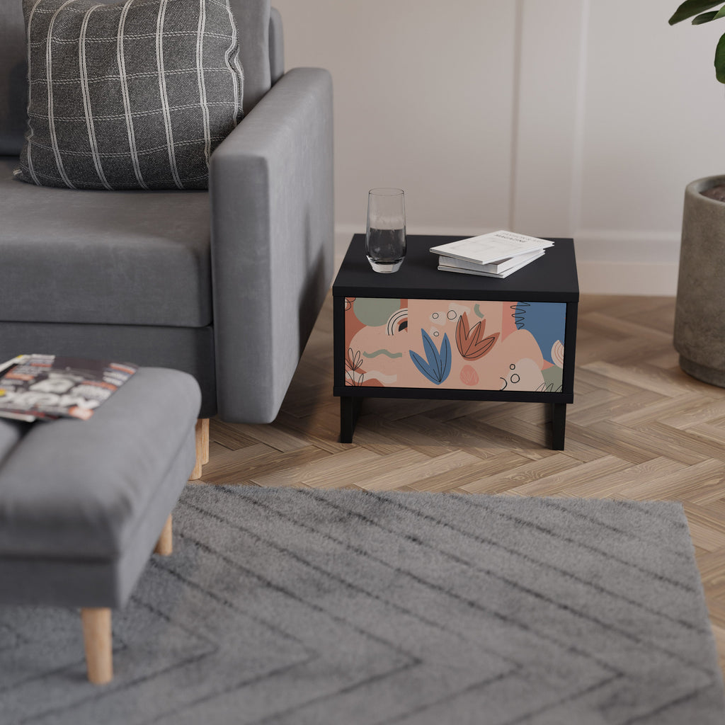 PASTEL DESTINY nattduksbord i svart finish