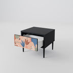 PASTEL DESTINY Nightstand in Black Finish