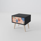PASTEL DESTINY Nightstand in Black Finish