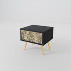 HERBAL GRACE Nightstand in Black Finish