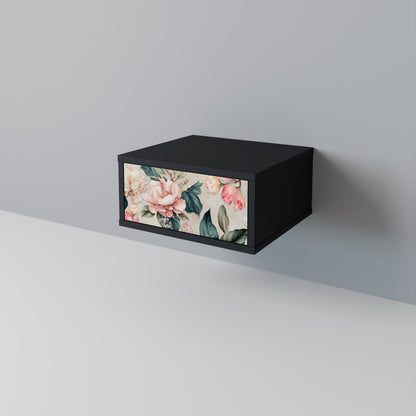 FLORAL GRACE nattduksbord i svart finish