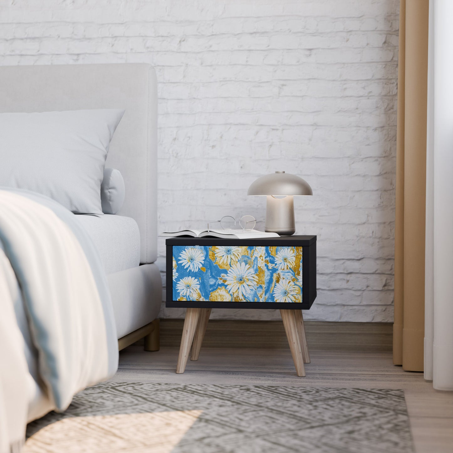 DAISY LUXE nattduksbord i svart finish