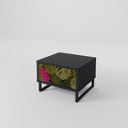 TROPICAL BEAUTY Nightstand in Black Finish