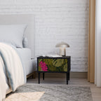 TROPICAL BEAUTY Nightstand in Black Finish