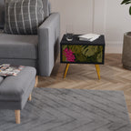 TROPICAL BEAUTY Nightstand in Black Finish