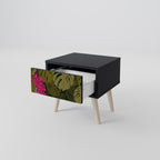 TROPICAL BEAUTY Nightstand in Black Finish