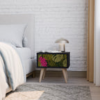 TROPICAL BEAUTY Nightstand in Black Finish