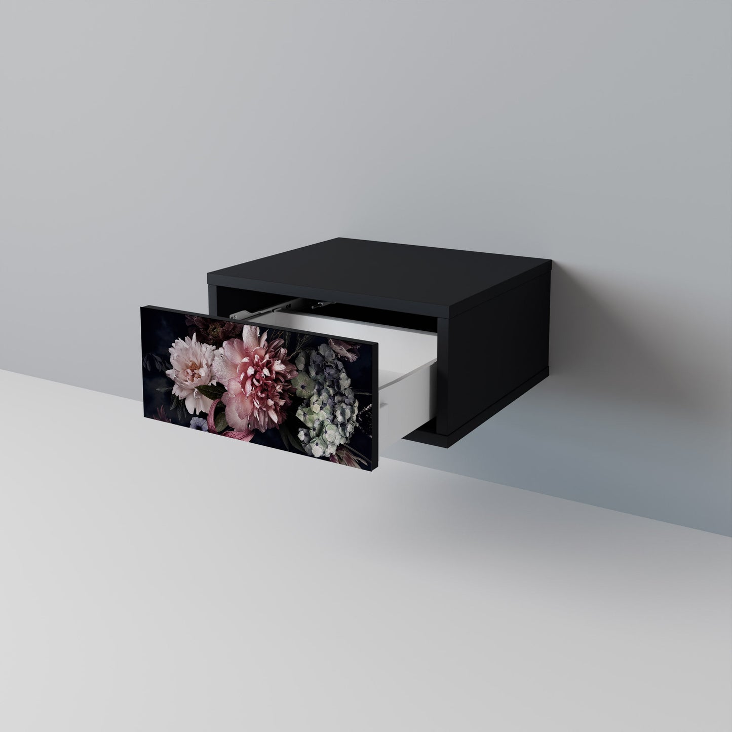 PURE BLOSSOM Nattduksbord i svart finish