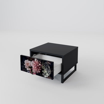 PURE BLOSSOM Nattduksbord i svart finish