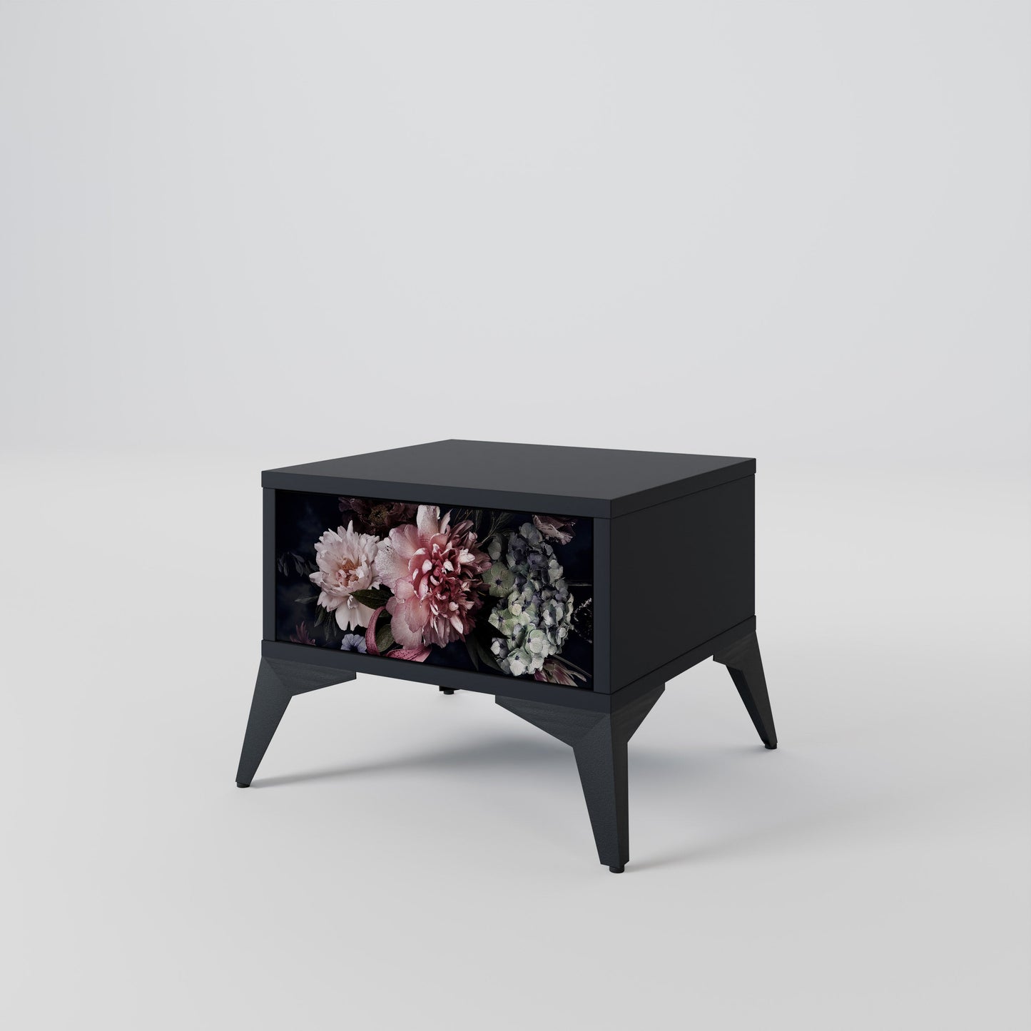 PURE BLOSSOM Nattduksbord i svart finish