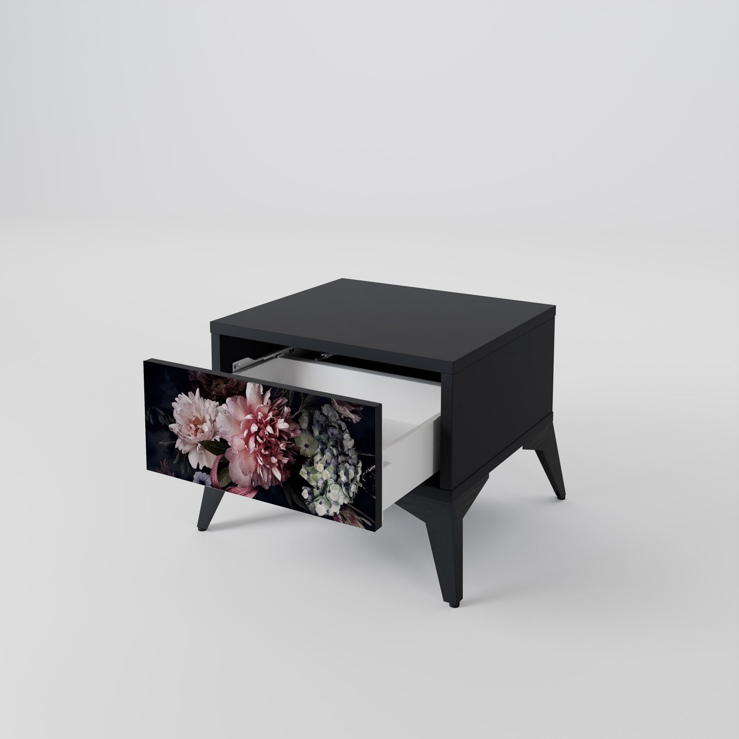 PURE BLOSSOM Nattduksbord i svart finish