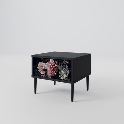 PURE BLOSSOM Nattduksbord i svart finish
