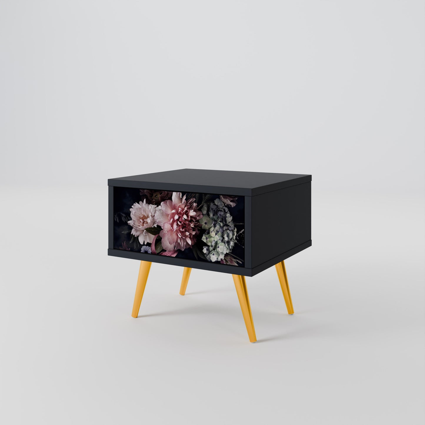 PURE BLOSSOM Nattduksbord i svart finish