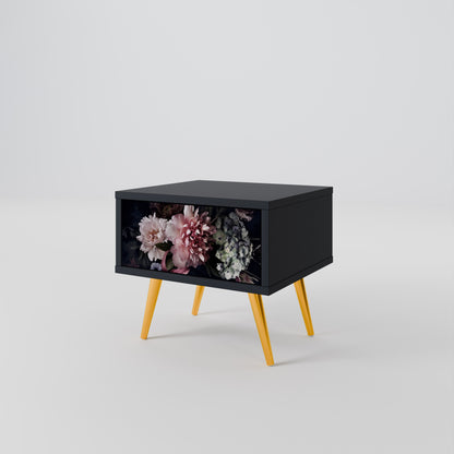 PURE BLOSSOM Nattduksbord i svart finish
