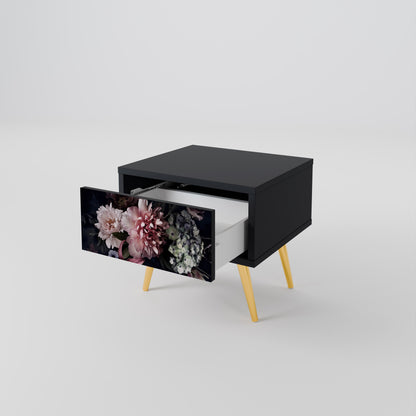 PURE BLOSSOM Nattduksbord i svart finish