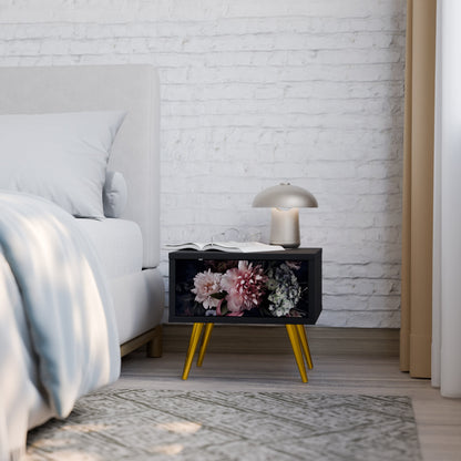PURE BLOSSOM Nattduksbord i svart finish
