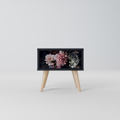 PURE BLOSSOM Nattduksbord i svart finish