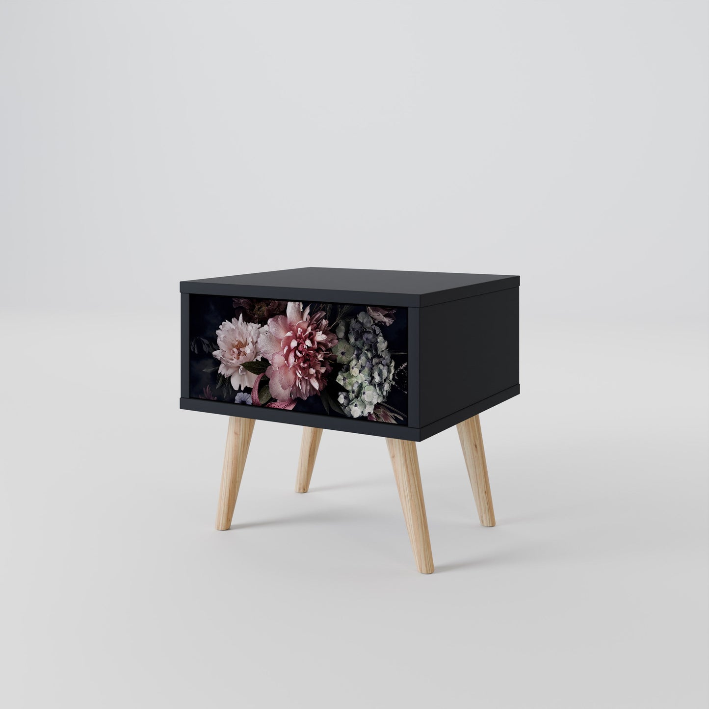 PURE BLOSSOM Nattduksbord i svart finish