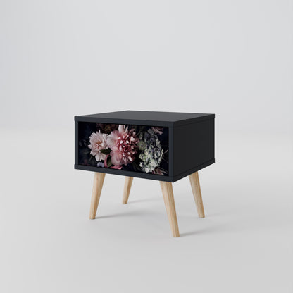 PURE BLOSSOM Nattduksbord i svart finish