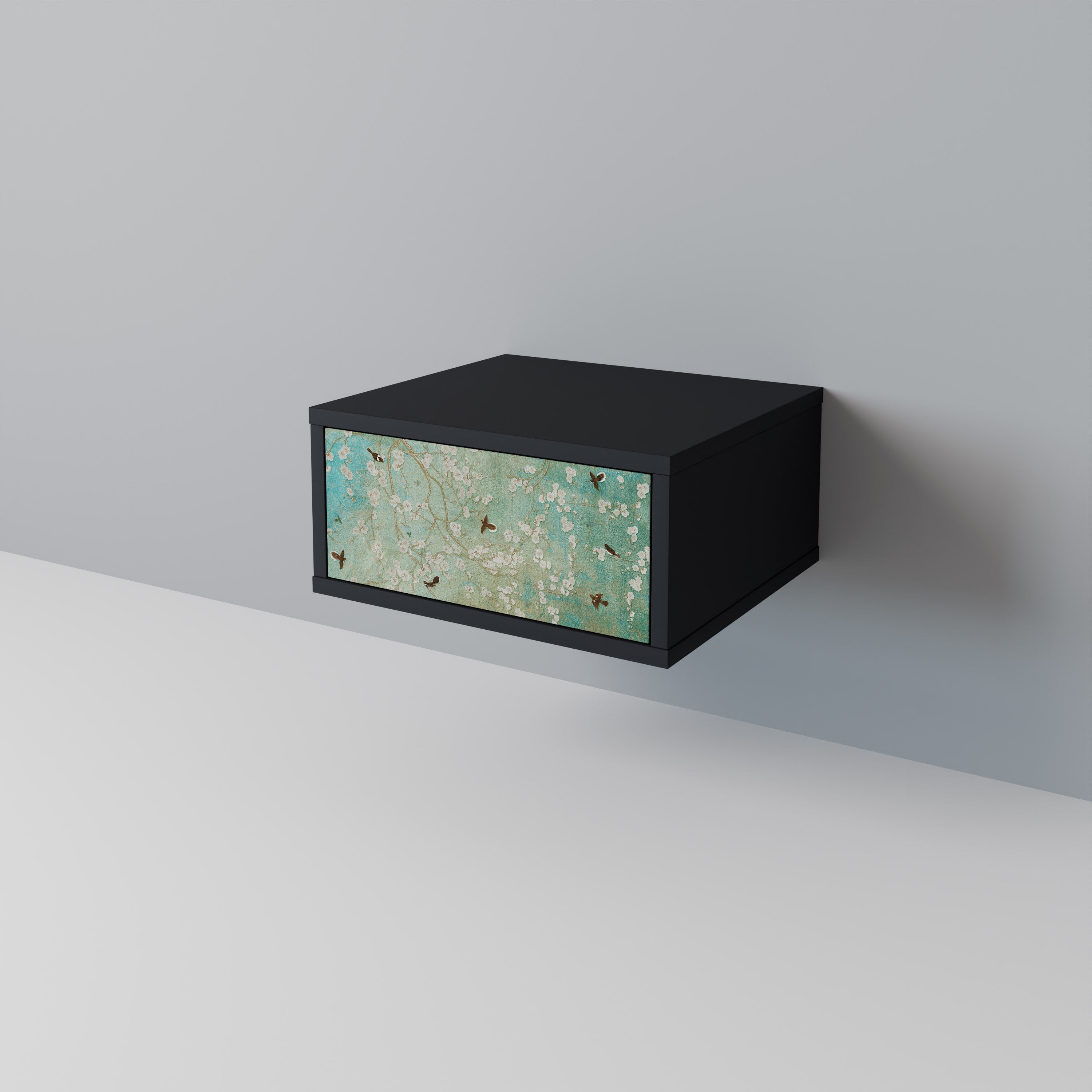 BLOOMING CHARM nattduksbord i svart finish