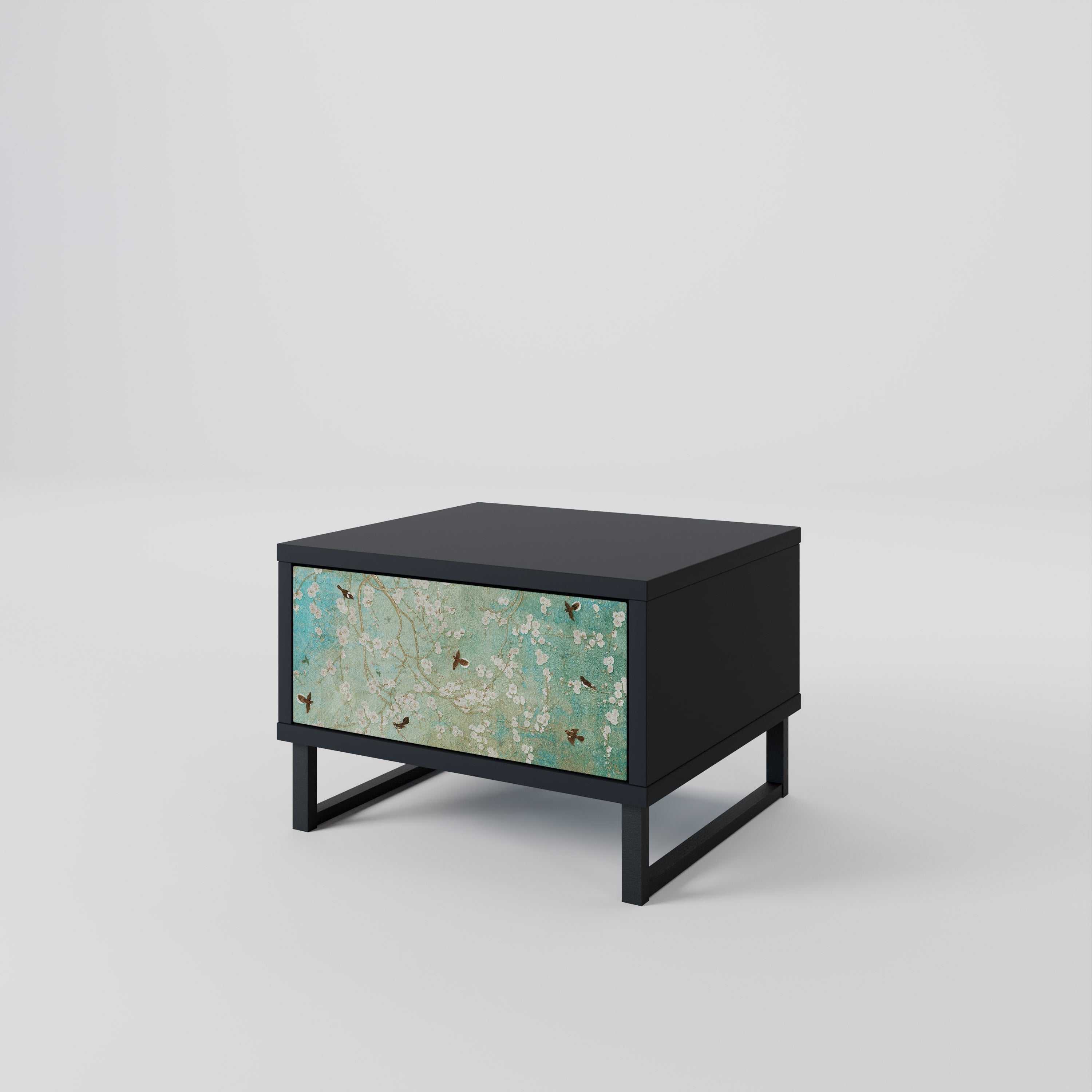 BLOOMING CHARM nattduksbord i svart finish