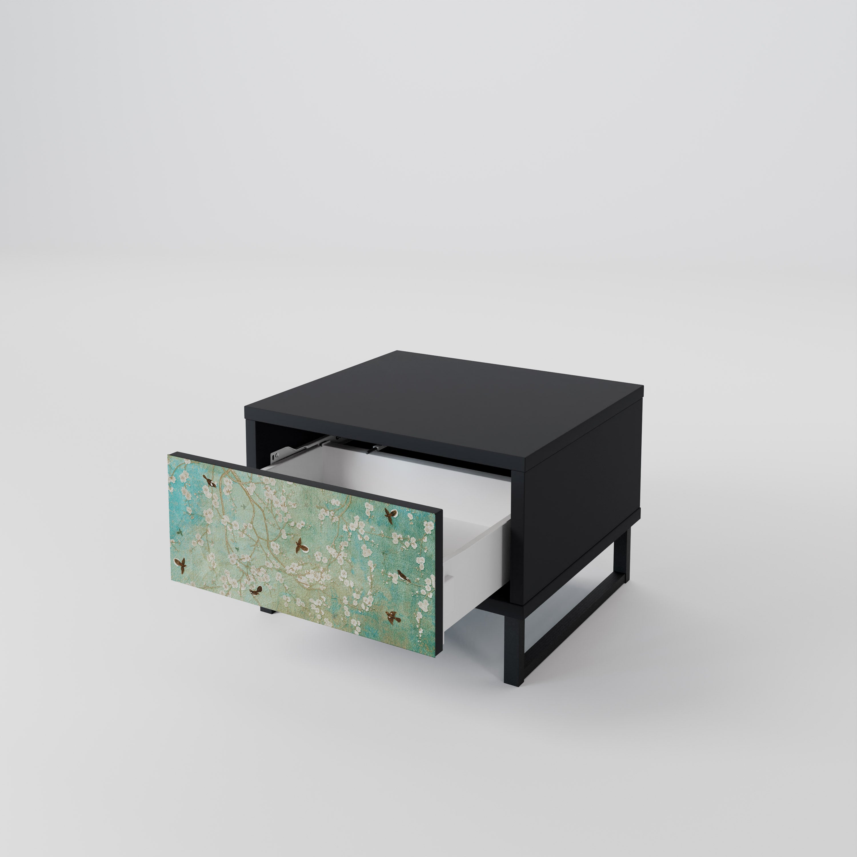 BLOOMING CHARM nattduksbord i svart finish