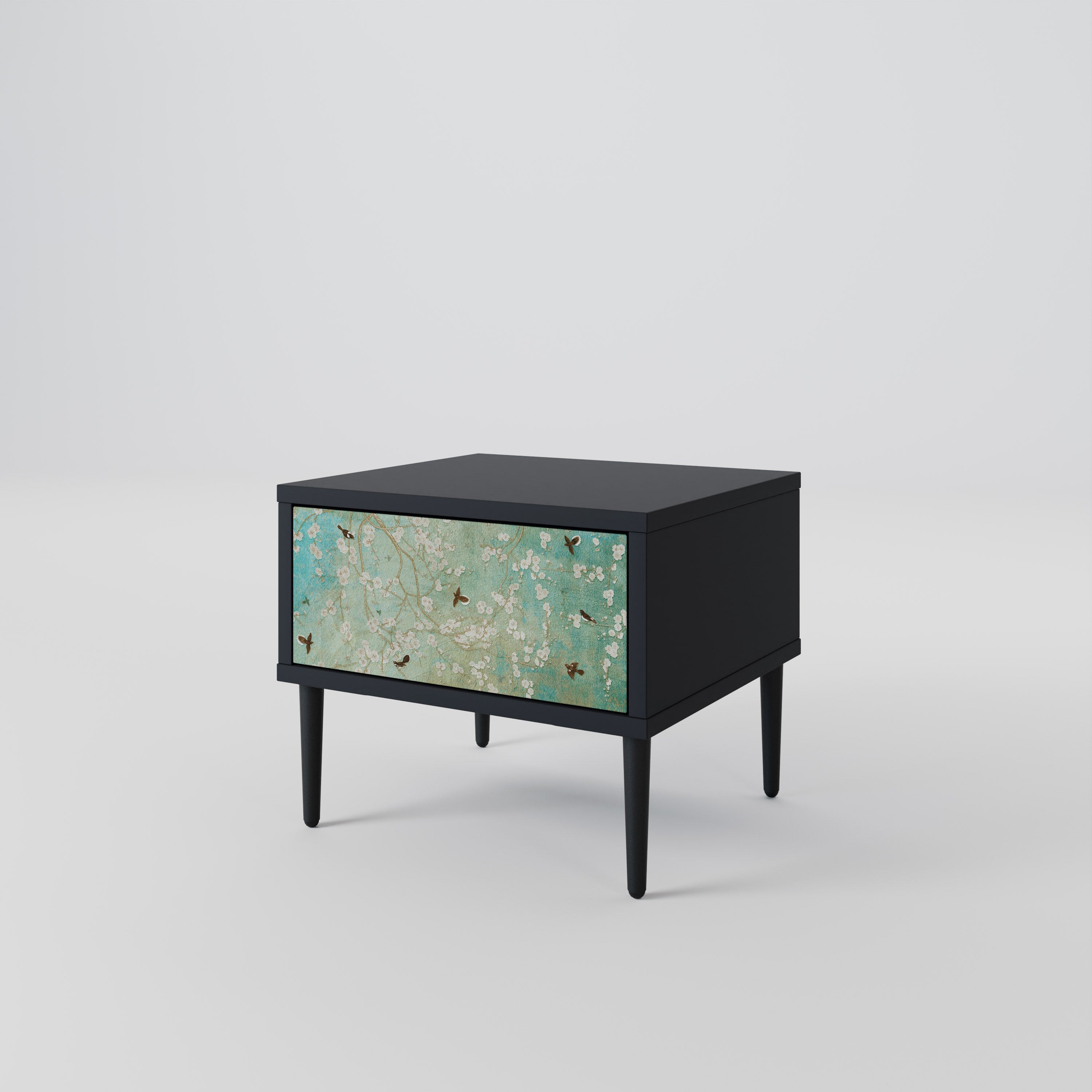 BLOOMING CHARM nattduksbord i svart finish