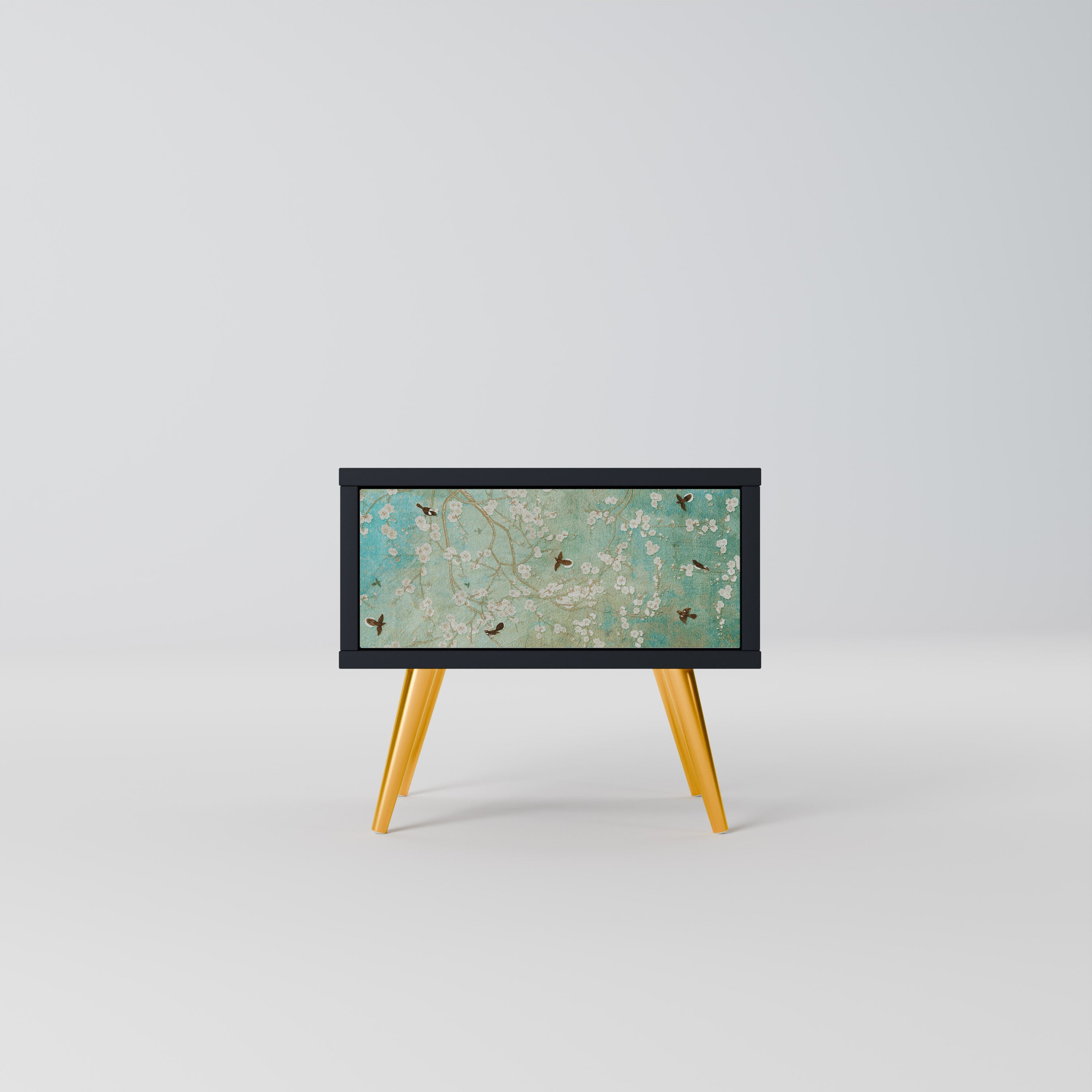 BLOOMING CHARM nattduksbord i svart finish