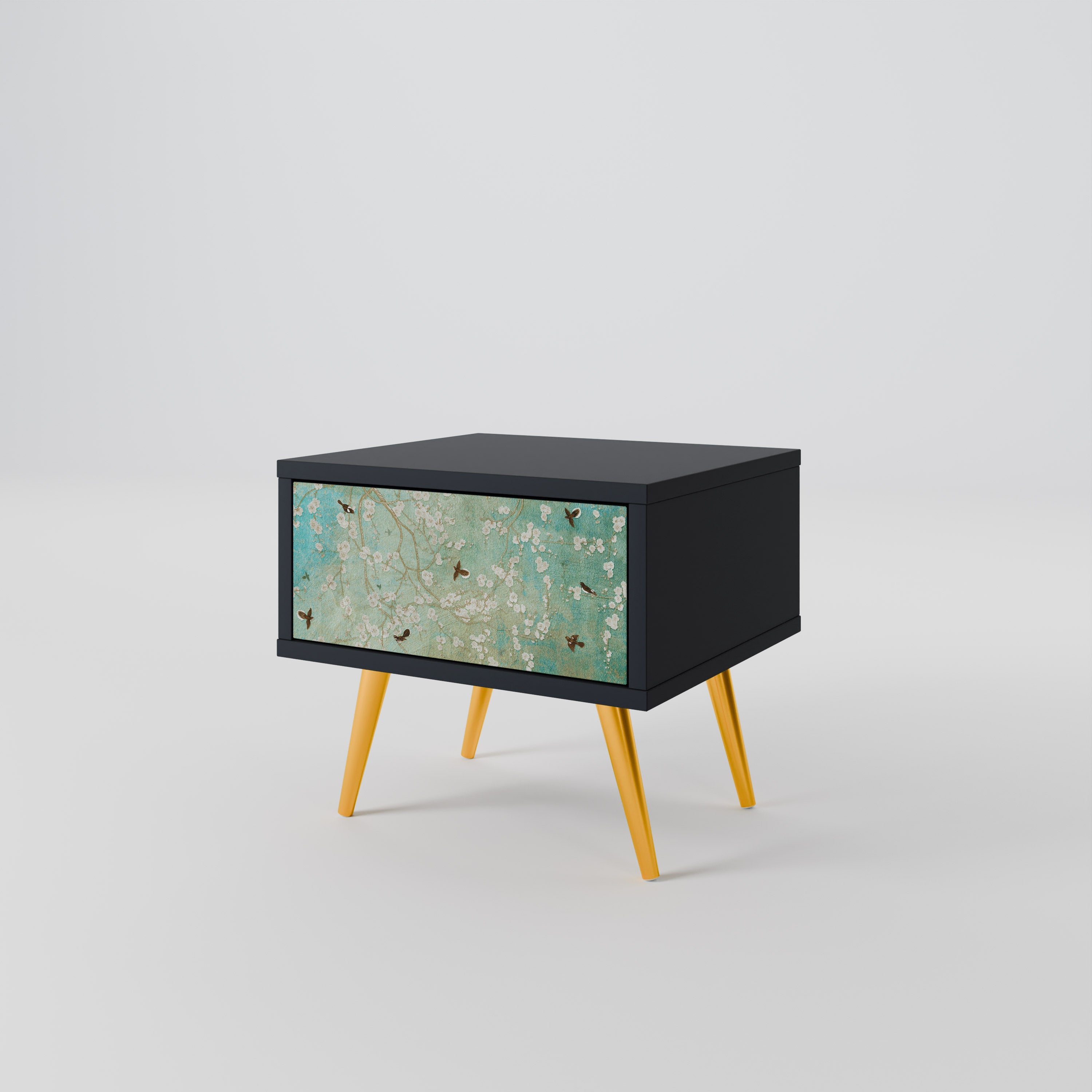 BLOOMING CHARM nattduksbord i svart finish
