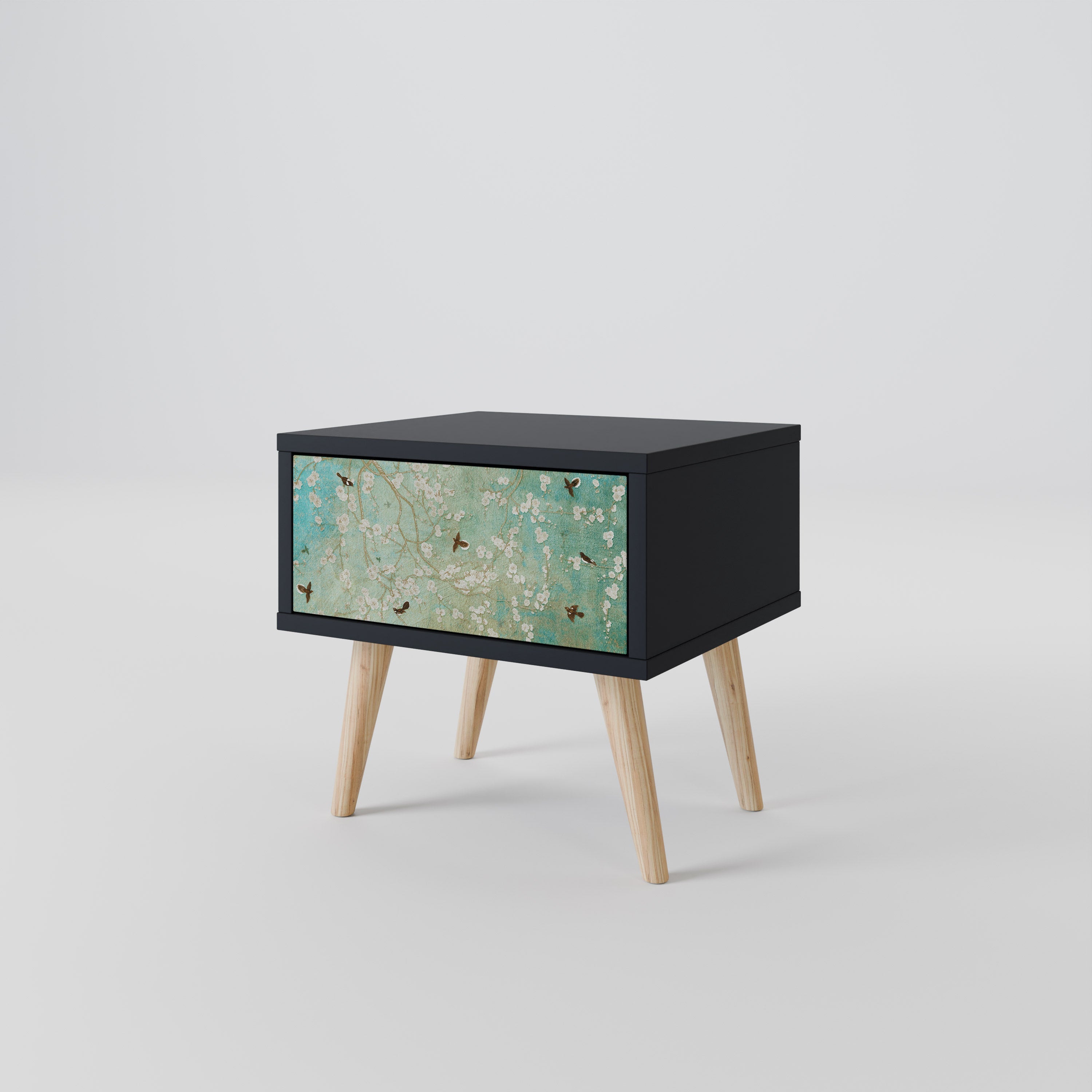 BLOOMING CHARM nattduksbord i svart finish