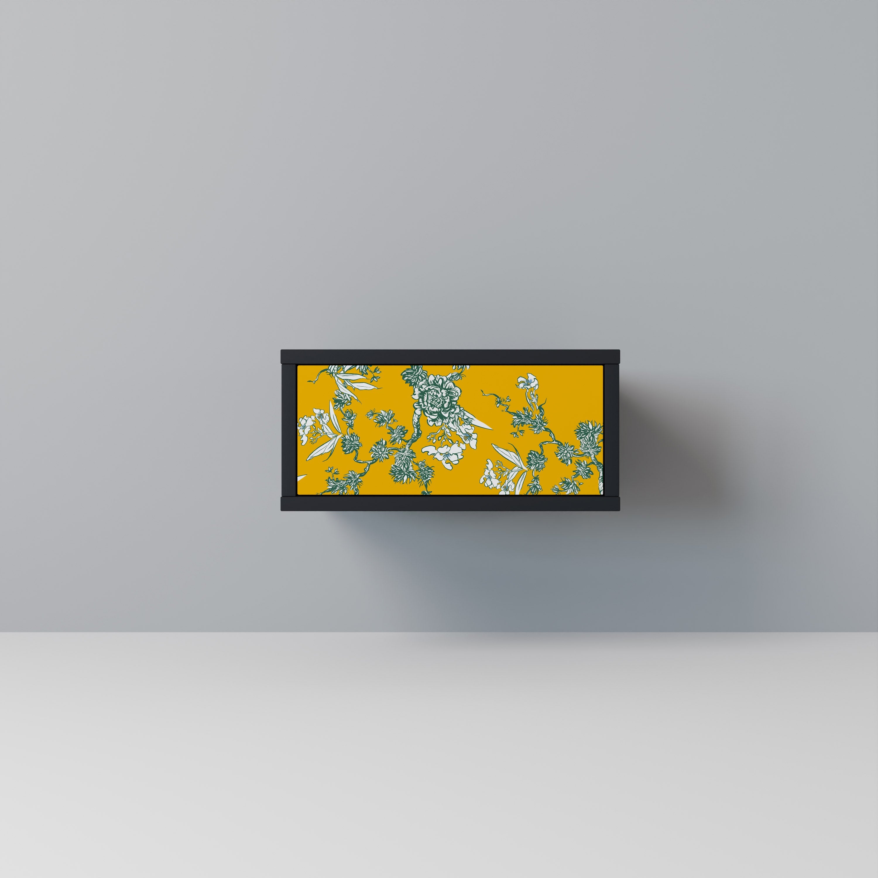 GULT CHINOISERIE-nattbord i svart finish