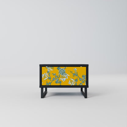 GULT CHINOISERIE-nattbord i svart finish