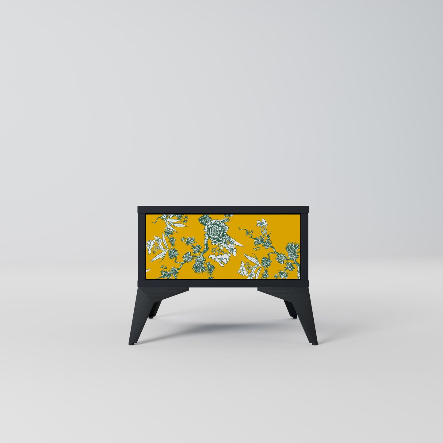 GULT CHINOISERIE-nattbord i svart finish