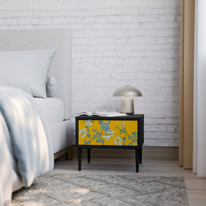 GULT CHINOISERIE-nattbord i svart finish
