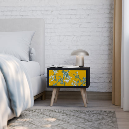 GULT CHINOISERIE-nattbord i svart finish