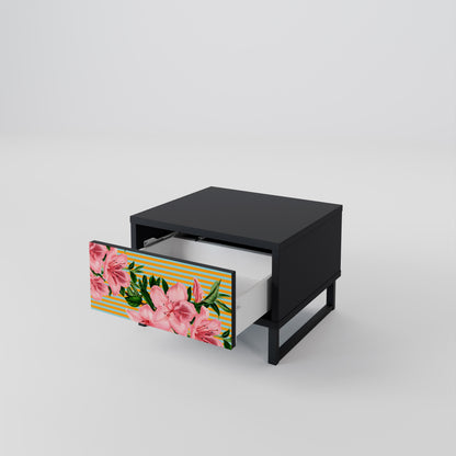 FRAGILE BEAUTY Nattduksbord i svart finish