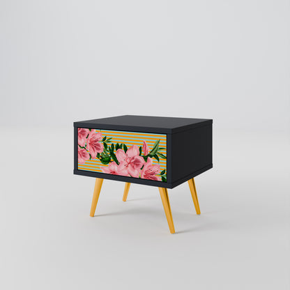 FRAGILE BEAUTY Nattduksbord i svart finish