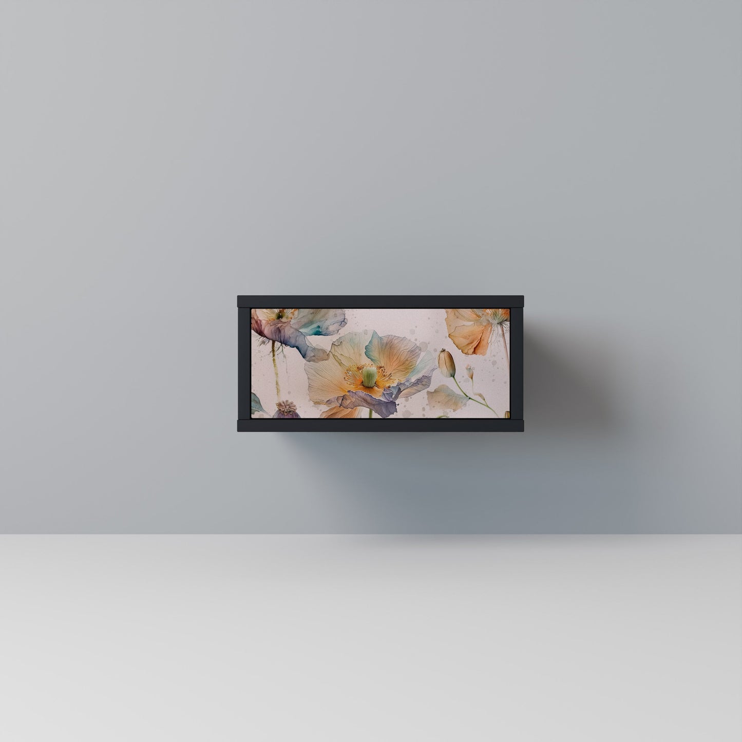 SOFTEN POPPY nattduksbord i svart finish
