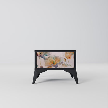 SOFTEN POPPY nattduksbord i svart finish