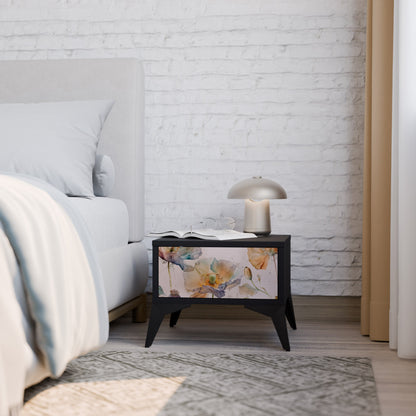 SOFTEN POPPY nattduksbord i svart finish