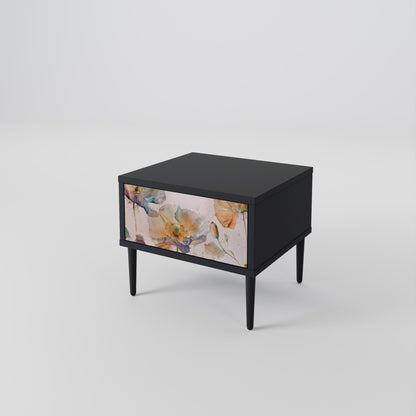 SOFTEN POPPY nattduksbord i svart finish