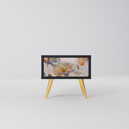 SOFTEN POPPY nattduksbord i svart finish