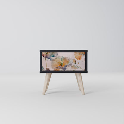 SOFTEN POPPY nattduksbord i svart finish