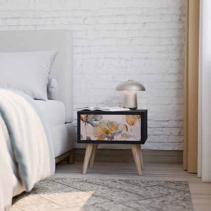 SOFTEN POPPY nattduksbord i svart finish