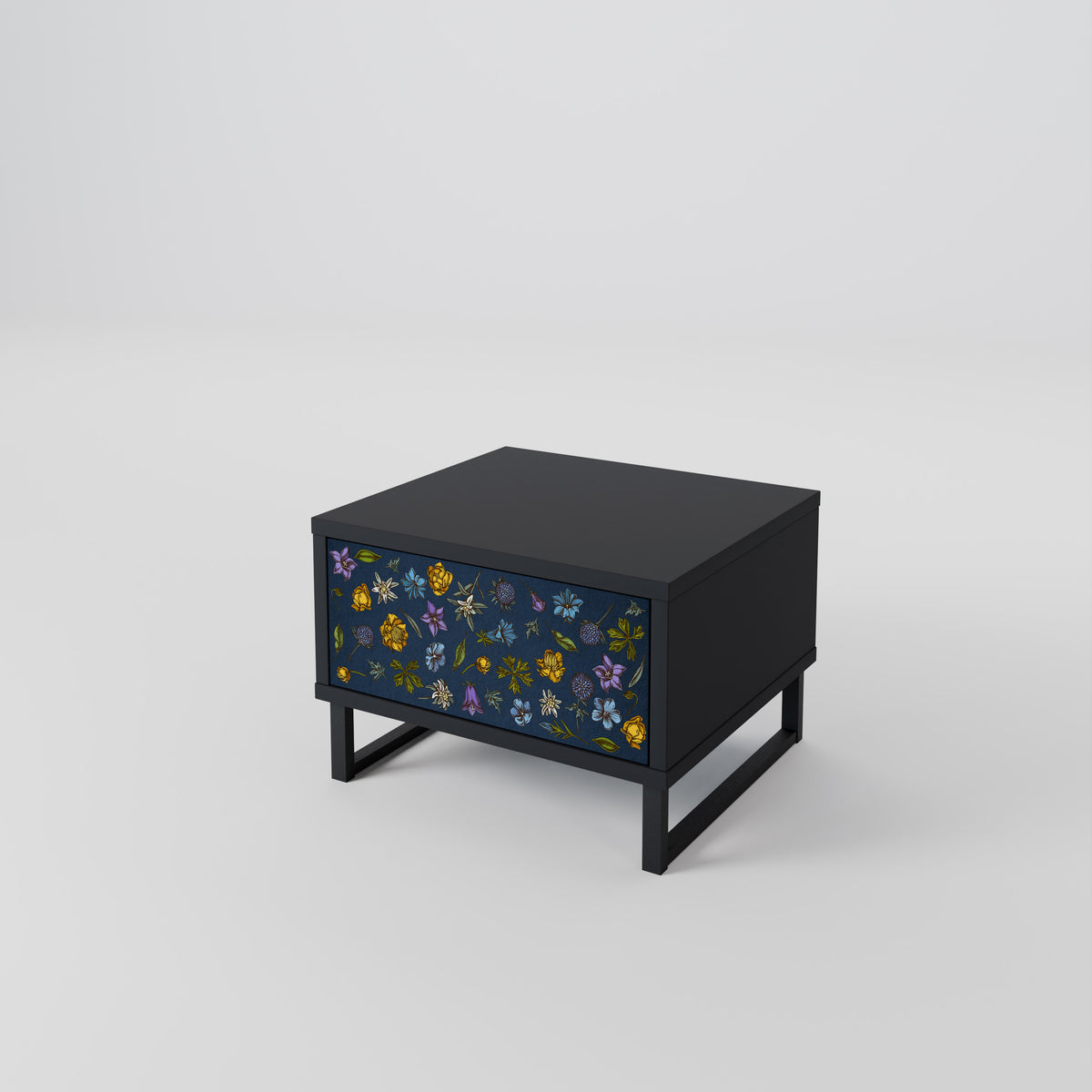 FLOWERS ON NAVY BLUE Sängbord 